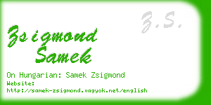 zsigmond samek business card